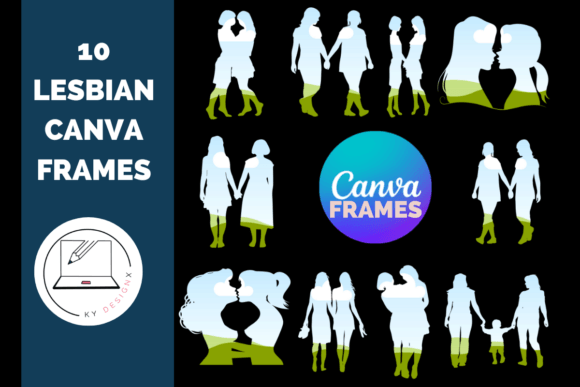 10 Lesbian Canva Frames for Inclusive Design