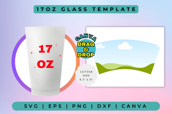 17oz Glass Template: A Canva Frame for Modern Visuals