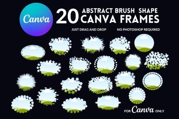 20 Abstract Shape Canva Frames for Modern Branding
