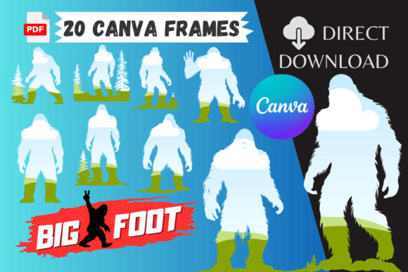 20 Canva Frames Template - Bigfoot: Add Mystique to Your Designs