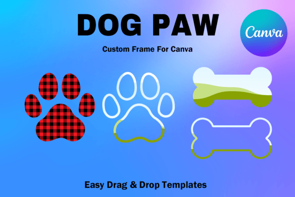 Canva Frame Template Dog Paw Bone Frame: A Creative Asset for Pet Brands