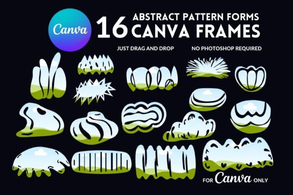 Editable Canva Frames: Organic Shapes for Modern Design