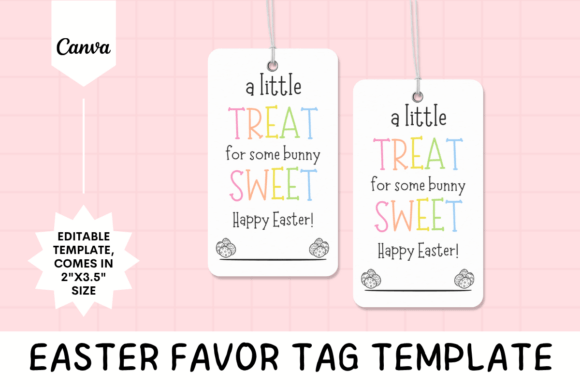 Editable Easter Hang Tag Template 5: A Sweet Finishing Touch