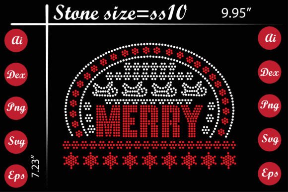 Merry Rhinestone Templates Design: Instant Sparkle for Your Projects