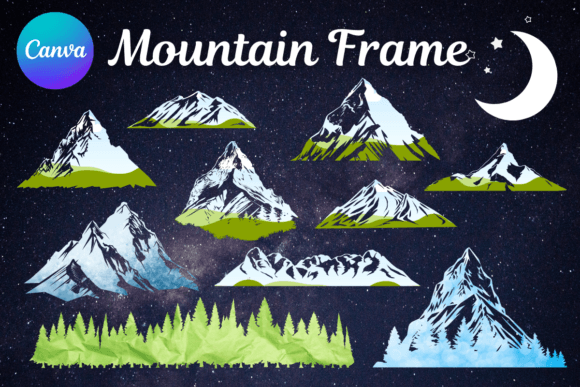 Mountain Iceberg Canva Frame Template: A Designer's Perspective