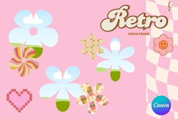 Retro Flower Canva Frame Add Photo_26: A Designer's Digital Toolkit