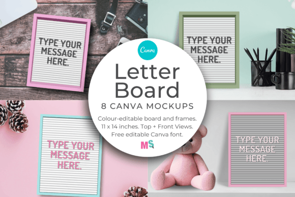 Stunning Letter Board Mockups for Canva: 11x14 Inch Designs