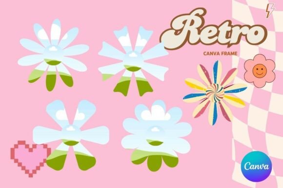 Unlock Creative Flexibility with the Retro Flower Canva Frame