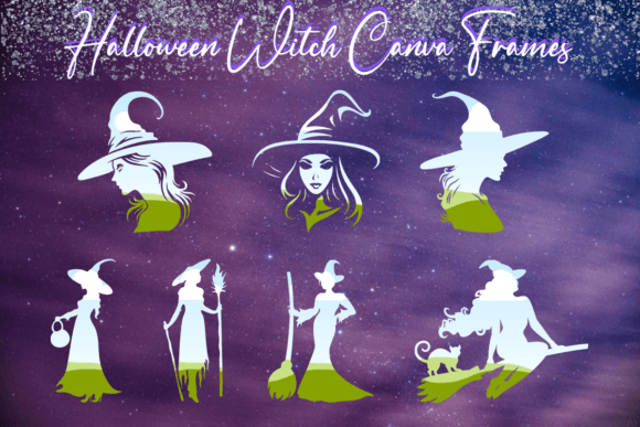 Witchy Canva Frames for Spooky Designs